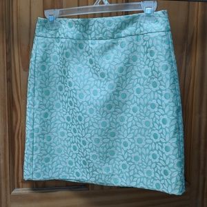 Aqua floral skirt